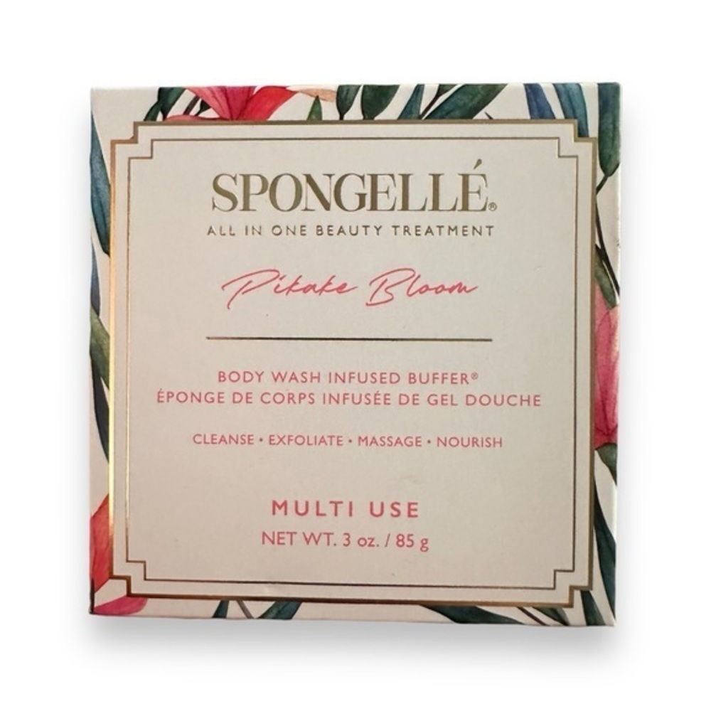 🆕 NWT Spongelle Pikake Bloom Multi Use Shower Gel Sponge